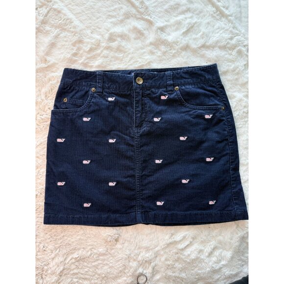 Vineyard Vines Short Skirt Size 0 Blue, With Pink Whales - Picture 1 of 7